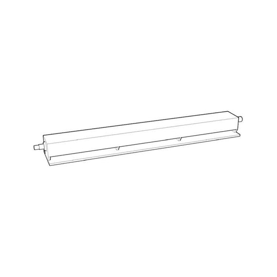 Dessin au trait de la barre diffusante de 25,5 x 3,7 cm