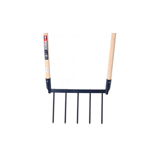 Eco'biofourche Spear & Jackson à 5 dents et deux manches latéraux en hêtre