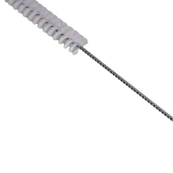Détail de la brosse blanche de 80 mm au bout de la tige torsadée