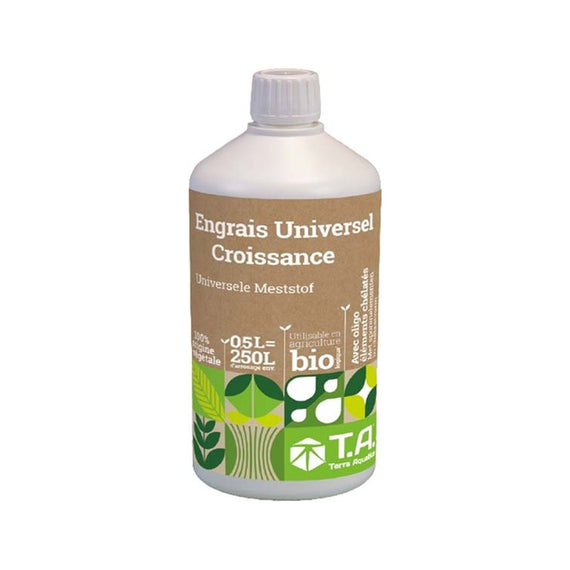 Flacon de 500 ml d'engrais organique de croissance, étiquette verte