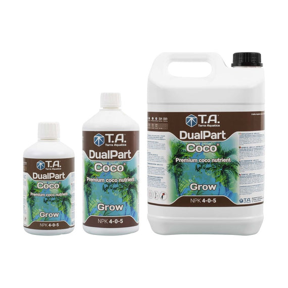 Engrais coco de croissance en trois formats, 500 ml, 1 L et 5 L