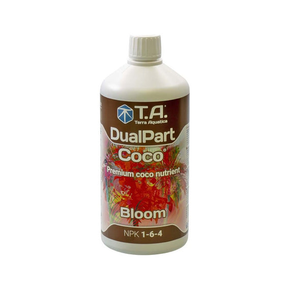 Flacon de 1 L de DualPart Coco Bloom, engrais coco de floraison NPK 1-6-4