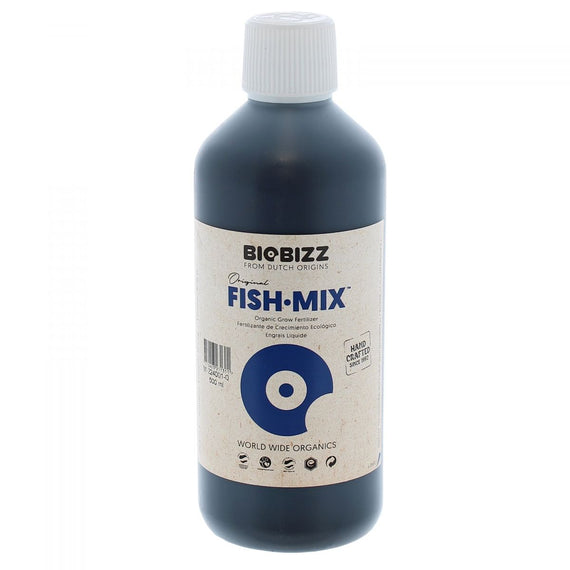 Flacon de 500 ml de Fish-Mix BioBizz, engrais à l'émulsion de poisson