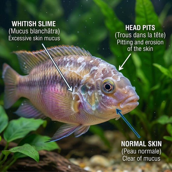 Maladies bactériennes des poissons traitées par eSHa GASTROBAC : slime disease et excès de mucus