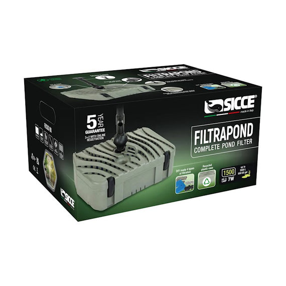 Carton du filtre de bassin modèle 1500 à lampe UV-C de 7 W