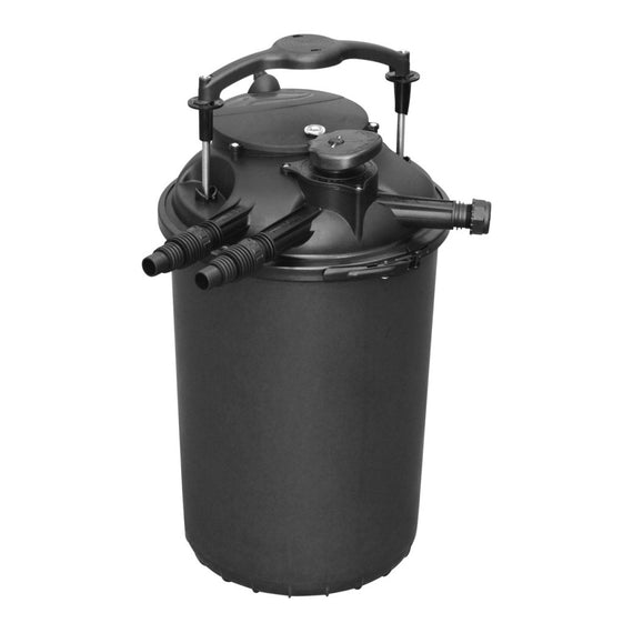Filtre de bassin sous pression Sicce Green Reset 40 L, cuve noire avec poignée de nettoyage