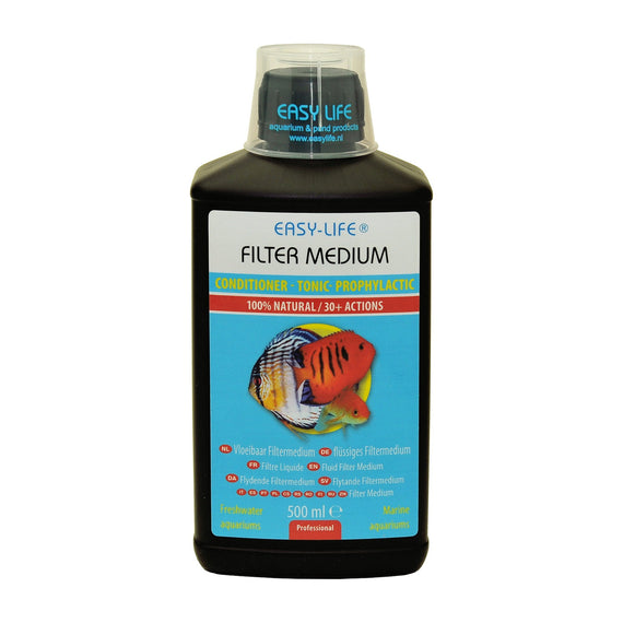 Flacon de 500 ml d'Easy-Life Filter Medium, conditionneur d'eau pour aquarium et petit bassin