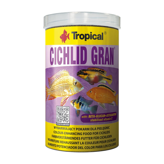 1-L-Dose Tropical Cichlid Gran Granulat für Buntbarsche