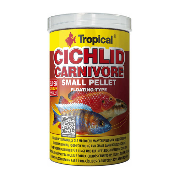 Krabička 250 ml Tropical Cichlid Carnivore Small Pellet pro masožravé cichlidy