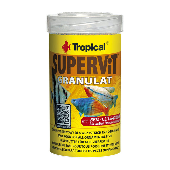 Dose mit 100 ml Tropical Supervit Granulat für Aquarienfische