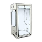 Chambre de culture HOMEbox Ambient Q100, porte ouverte sur l'intérieur blanc