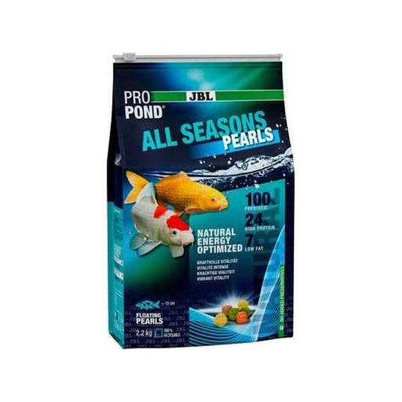 Sac de 2,2 kg de JBL ProPond All Seasons Perles, vu de trois quarts