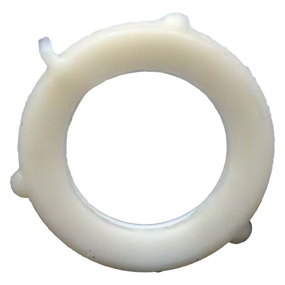 Joint plat blanc en EPDM de 24 mm vu de face, avec son passage central de 15 mm