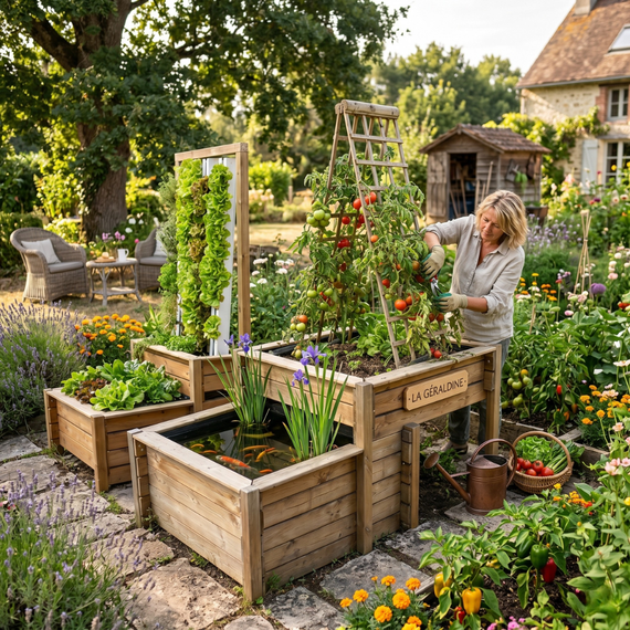 kit aquaponique de jardin nommé La Géraldine