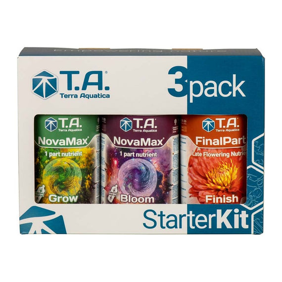Coffret 3 pack Starter Kit NovaMax : engrais de croissance, de floraison et FinalPart en 500 ml
