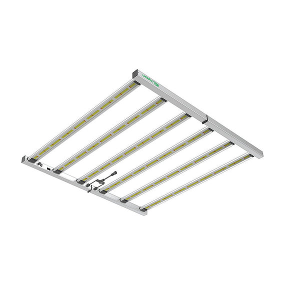 Luminaire LED Lazerlite Pro 720 W, six barres dépliées vues de trois quarts