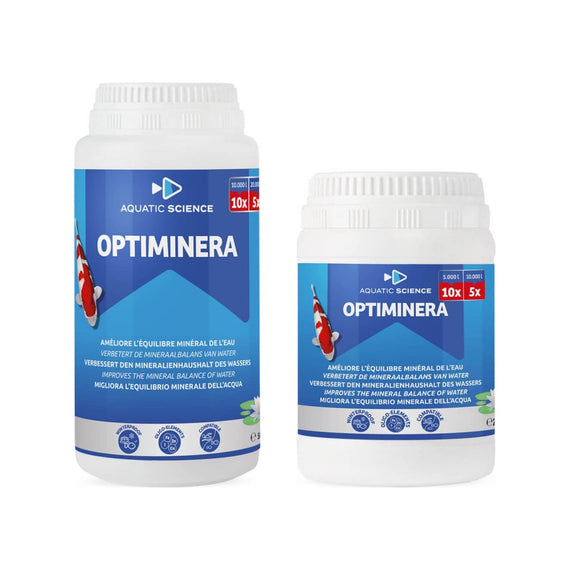 Kelímky Optiminera 10000 a Optiminera 5000 od Aquatic Science vedle sebe