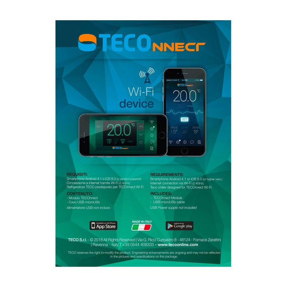 Emballage du module Wi-Fi TECOnnect pour piloter les groupes froids TECO depuis un smartphone