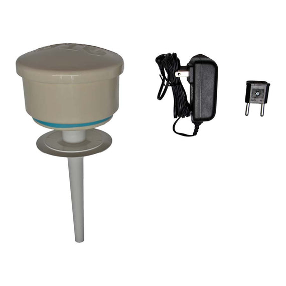 Moteur 12 V du bouturateur, capot rond clair et tige de pulvérisation, avec son bloc d'alimentation secteur