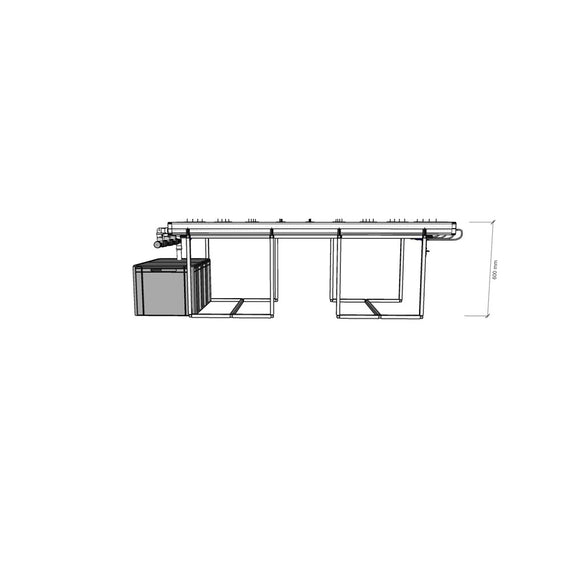 Système NFT Pro Line 36 plants Growrilla, vue latérale