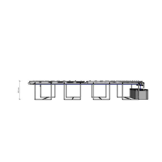 Système NFT 36 Pro Line Growrilla, module 4 vue de côté