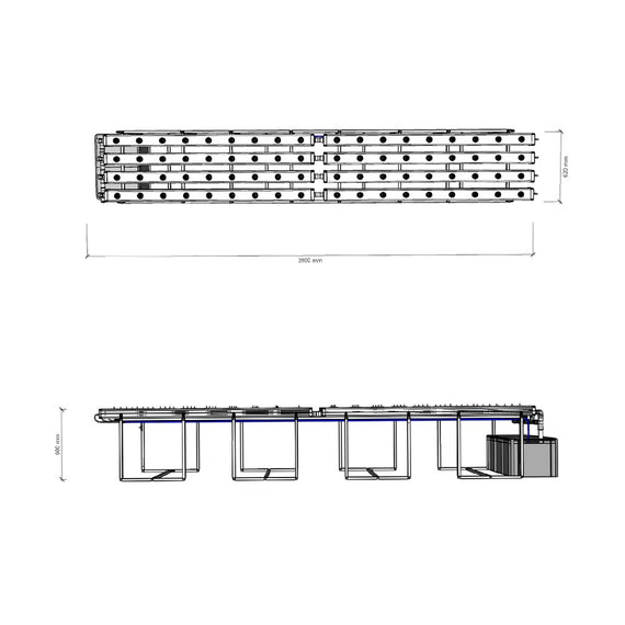 Système NFT 36 Pro Line Growrilla, module 4 dimensions