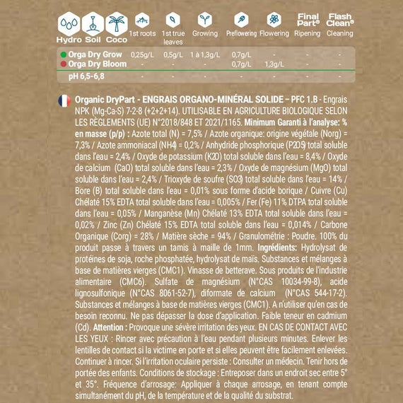 Dos du sachet : composition, norme et mentions agriculture biologique en français