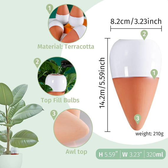 Ollas à planter Univers-Aquaponie en terre cuite poreuse pour irrigation autonome au potager