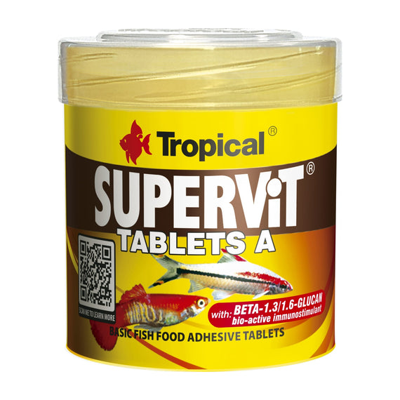 Caixa de 50 ml de pastilhas de colar Tropical Supervit Tablets A