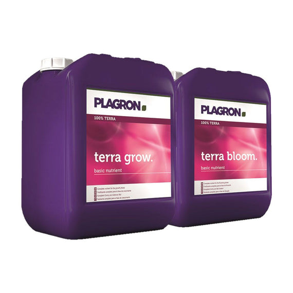 Terra Grow et Terra Bloom, les deux engrais minéraux de la gamme terre de Plagron