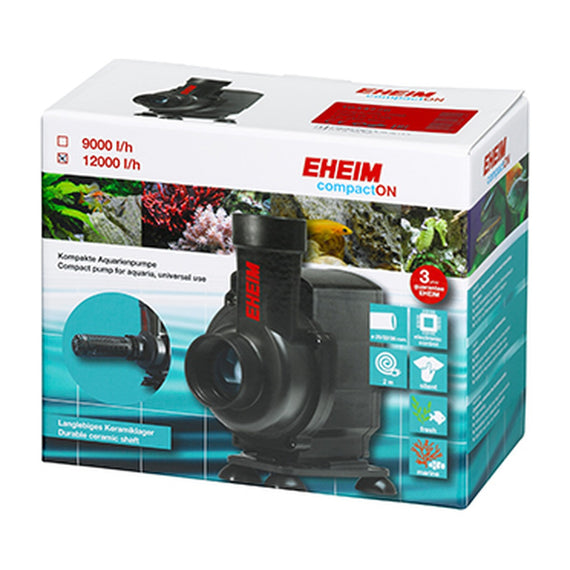 Packaging of the EHEIM compactON 12000 pump with the pump pictured
