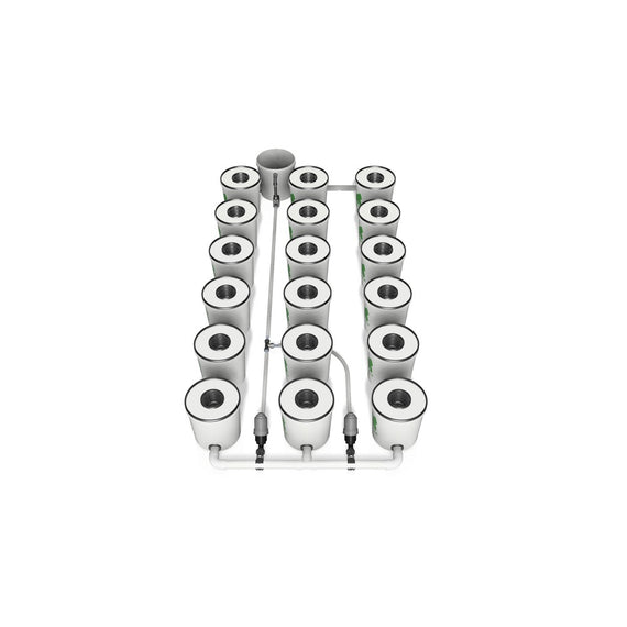Kit RDWC PRO Growrilla, 18 pots vue 3/4 arrière