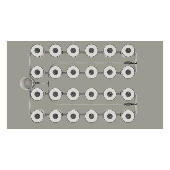 Kit RDWC PRO 24 pots, vue alternative