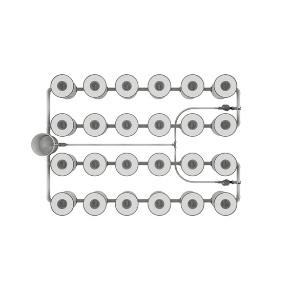 Kit RDWC PRO Growrilla, 24 pots vue de face