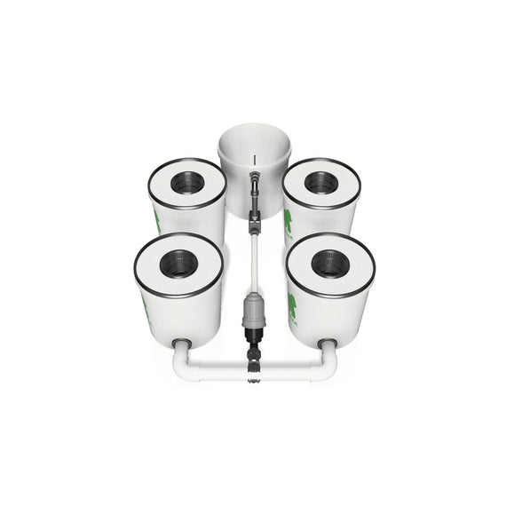 Kit RDWC PRO Growrilla, 4 pots vue 3/4 arrière