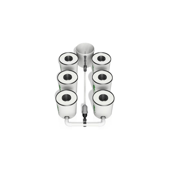 Kit RDWC PRO Growrilla, 6 pots vue 3/4 arrière