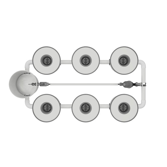 Kit RDWC PRO Growrilla, 6 pots vue de face