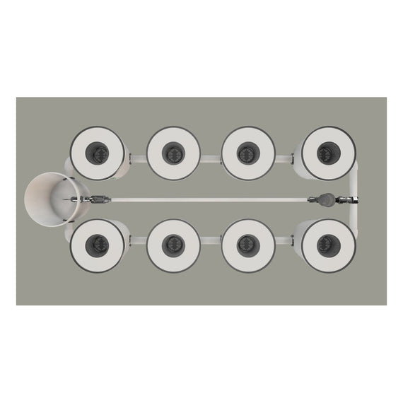 Kit RDWC PRO 8 pots, vue 3D alternative