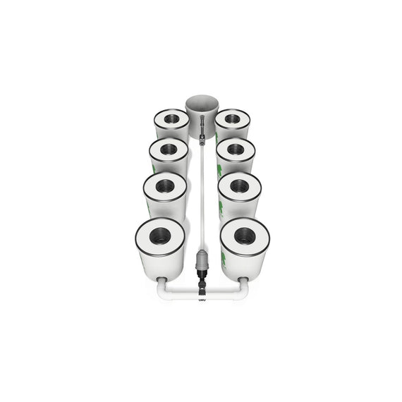 Kit RDWC PRO Growrilla, 8 pots vue 3/4 arrière