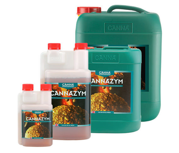 Gamme des contenances de CANNAZYM, du flacon de 250 ml au bidon