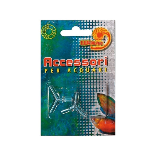 Deux raccords en Y Amtra pour tuyau d'air 4/6 mm dans leur blister