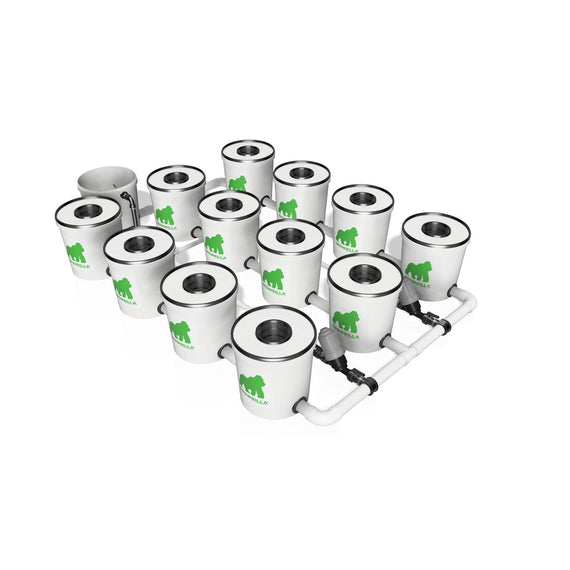 Kit hydroponique RDWC PRO Growrilla 12 pots 3 rangs