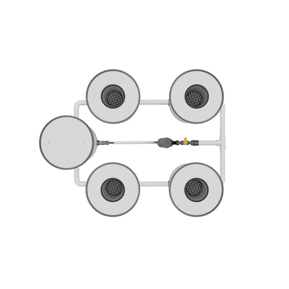 Kit RDWC 2.0 Growrilla, 4 pots vue de face