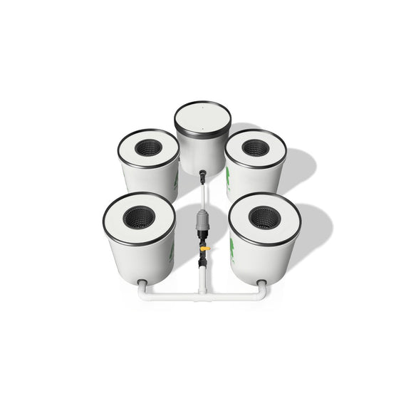 Kit hydroponique RDWC 2.0 Growrilla 4 pots, vue de côté