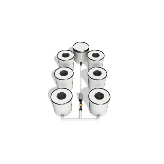 Kit hydroponique RDWC 2.0 Growrilla 6 pots, vue de côté