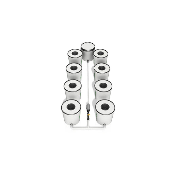 Kit hydroponique RDWC 2.0 Growrilla 8 pots, vue de côté