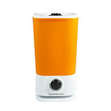 Humidificateur à ultrasons Cornwall Electronics de 8,5 L, réservoir orange sur socle blanc à molette de réglage