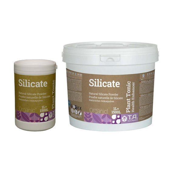 Pot de 1 L et seau de 5 L de Silicate posés côte à côte
