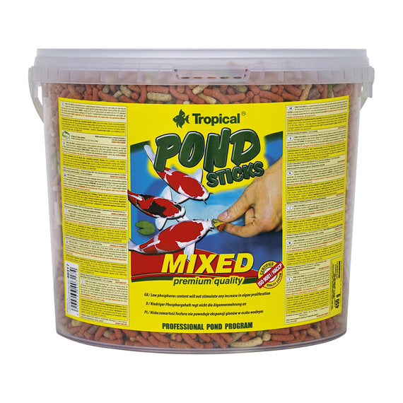 5 L bucket of Tropical Pond Sticks Mixed floating sticks for pond fish
