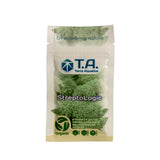 Sachet de StreptoLogic, biostimulant microbien en poudre, vu de face sur fond blanc